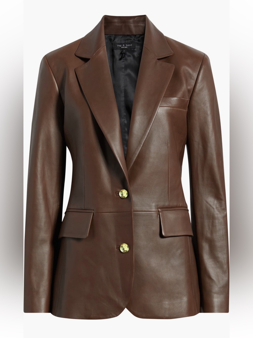 Rag & bone Brown Archer Leather Blazer Jacket NWT